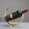 New Nrodic Vintage Round Wine Holder Metal Grape Wine Display Rack Bar Chic Champagne Rack Desktop Decor Bar Accessories