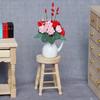 Realistic Wood Stool Zakka Realistic Pretend Play for Role Display Round Top Stool Model Vintage Stool 1:12 Doll House