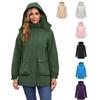 Hooded Fashion Trend Women's Thickened Warm Mountaineering Windproof Waterproof Fluffy Lightweight Comfortable Long-sleeved Cotton Down Jacket