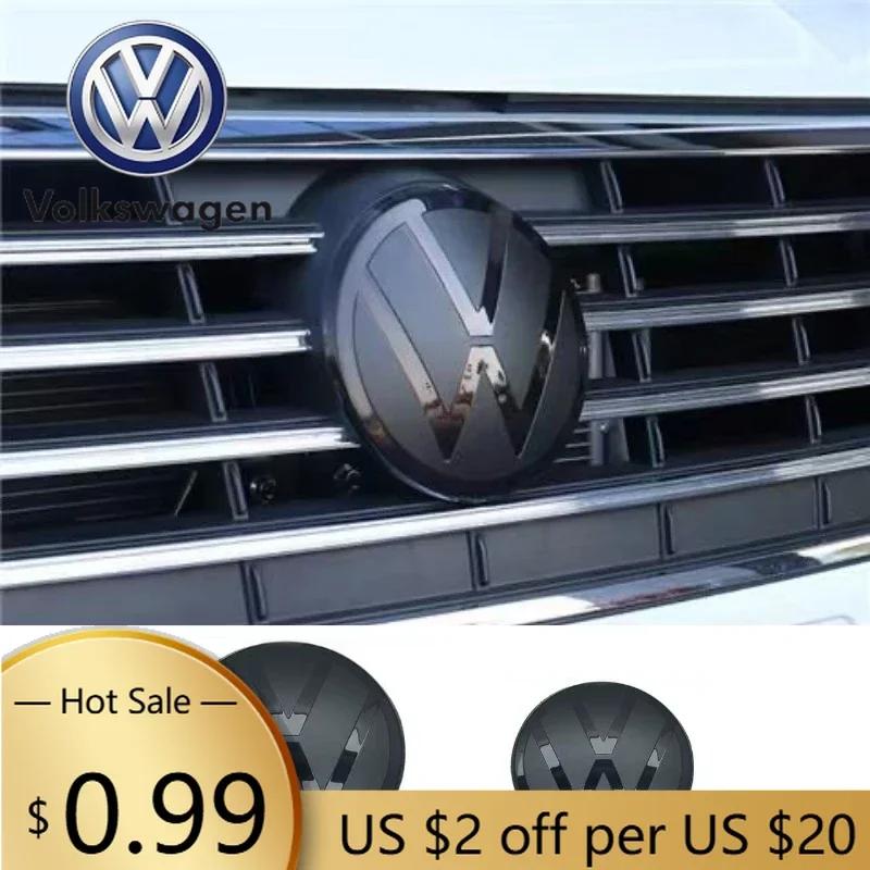 For VW Volkswagen Jetta MK5 Golf ACC Compatible Gloss Black Front&Rear Logo Covers for VW Golf MK6 / 7 / 7.5 / 8 | Flat Emblem O
