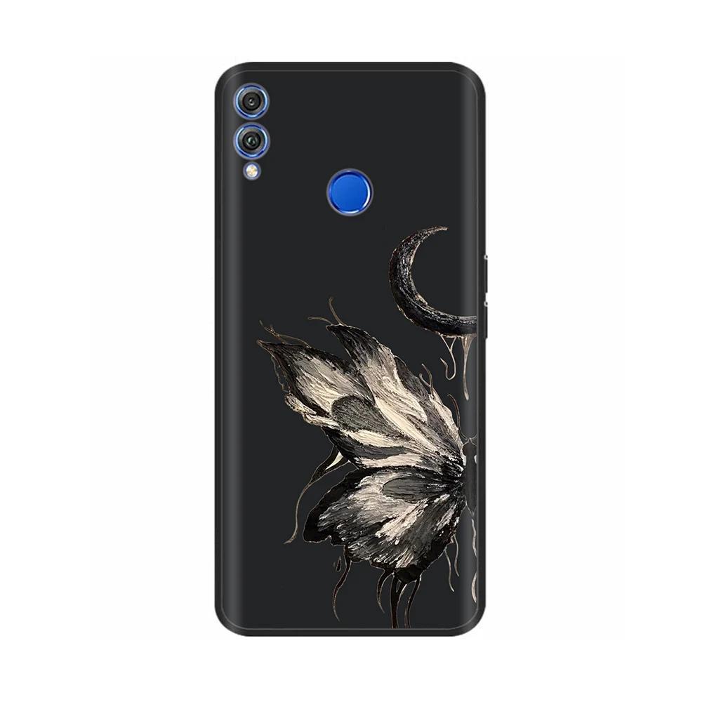 Для Honor 8X Чехол Мягкий Жидкий Силикон Полное Покрытие Чехол для Телефона Для Huawei Honor 8X Чехлы Honor8X Милый Панда Задняя Крышка Fundas