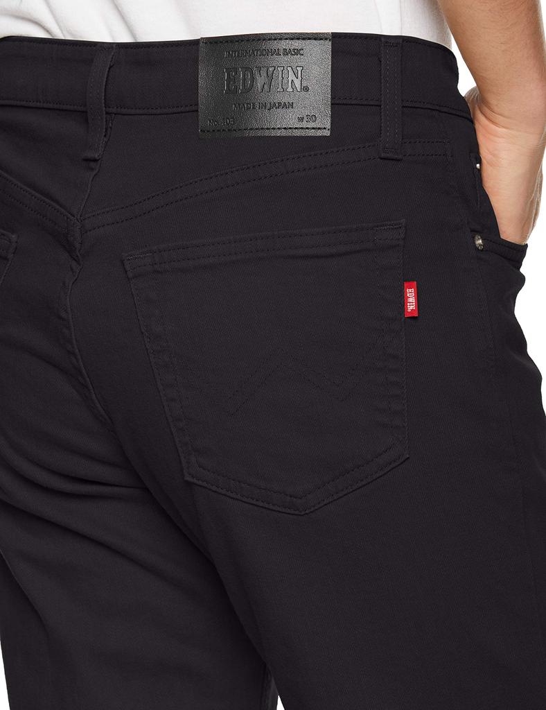 Джинсы E403F Обычные прямые джинсовые брюки стрейч Сделано в Японии Черный 31 [Edwin] Мужские