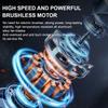 Household Air Cleaner Turbo Jet Fan 130000RPM Strong Blowing BBQ Air Blower With Brush Nozzles Car Fan Air Duster Portable Pump