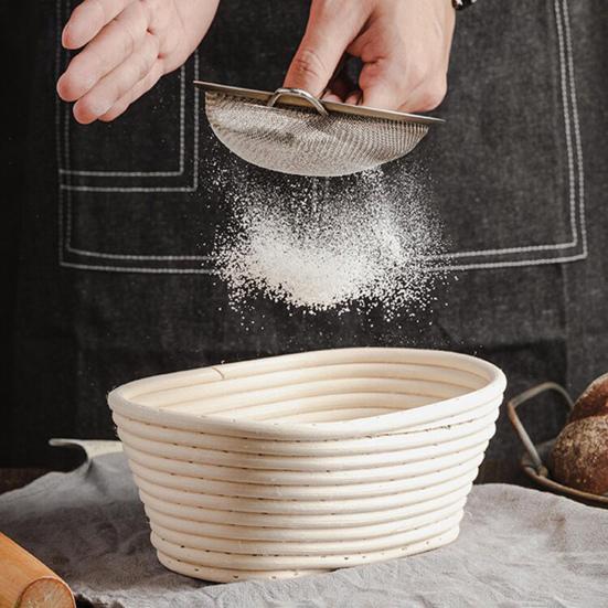 Корзина для расстойки хлеба с подкладкой Овальная Круглая Баннетон Чаши для расстойки теста Ручной работы Хлеб на закваске Ротанг Корзина для ферментации Принадлежности для выпечки