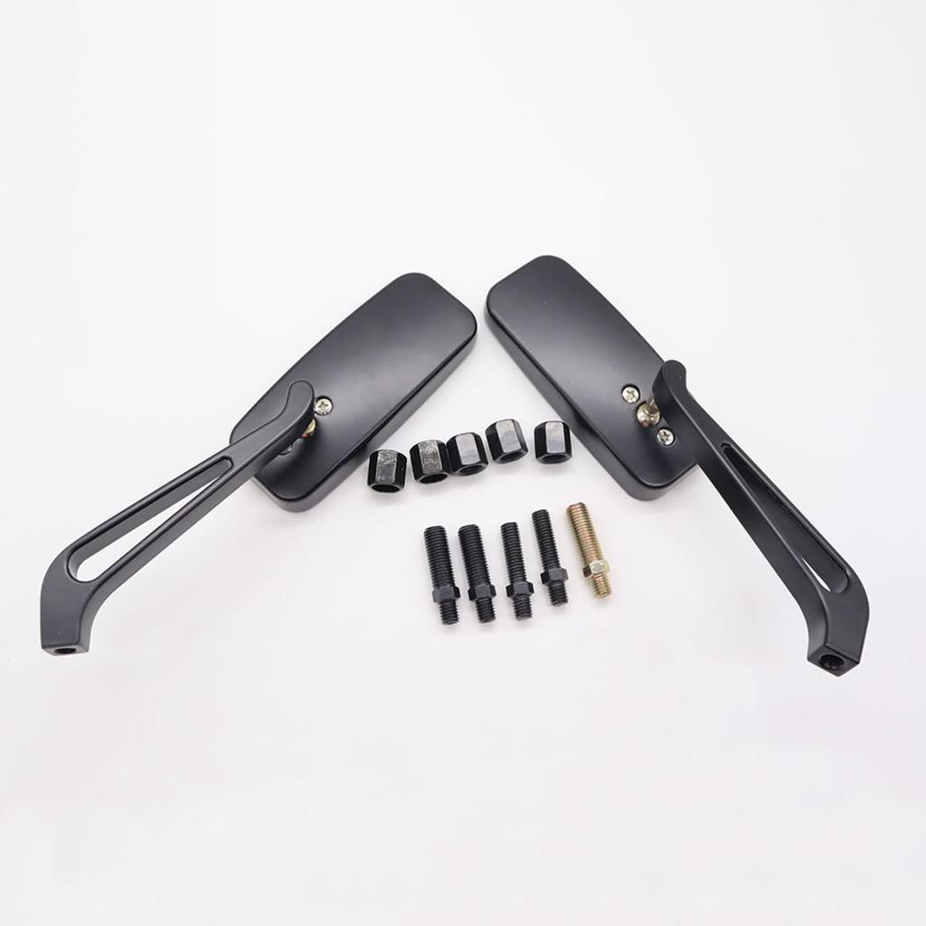 JPMODAO Modified Universal Motorcycle Electric Car Rearview Mirror, 2 x 10 MM Screw Teeth,