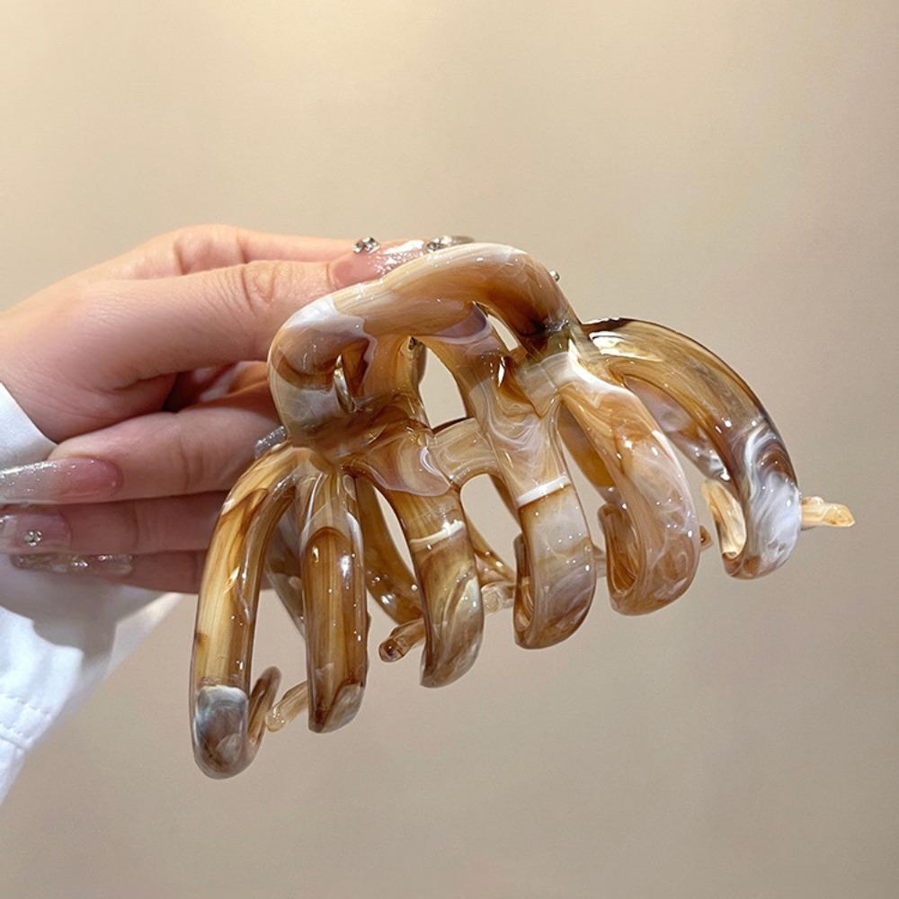 Головной убор Ацетат Волосы Краб Винтаж Тыква Акулий Коготь Изысканный Полый Геометрический Волосы Коготь Девушки