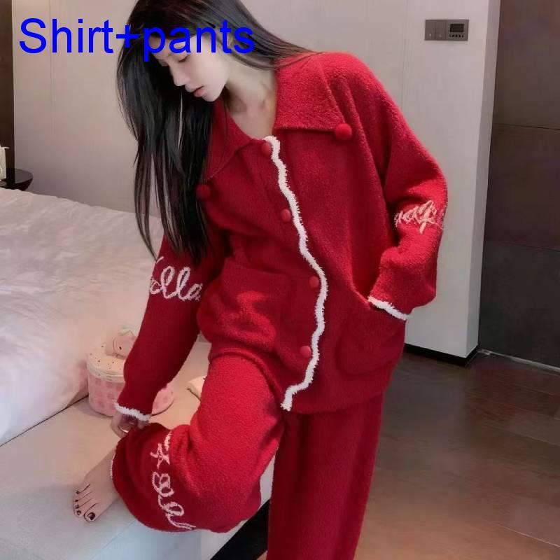 Cozy Womens Pajama Set With Letter Printing Design For Home And Sleep Comfort