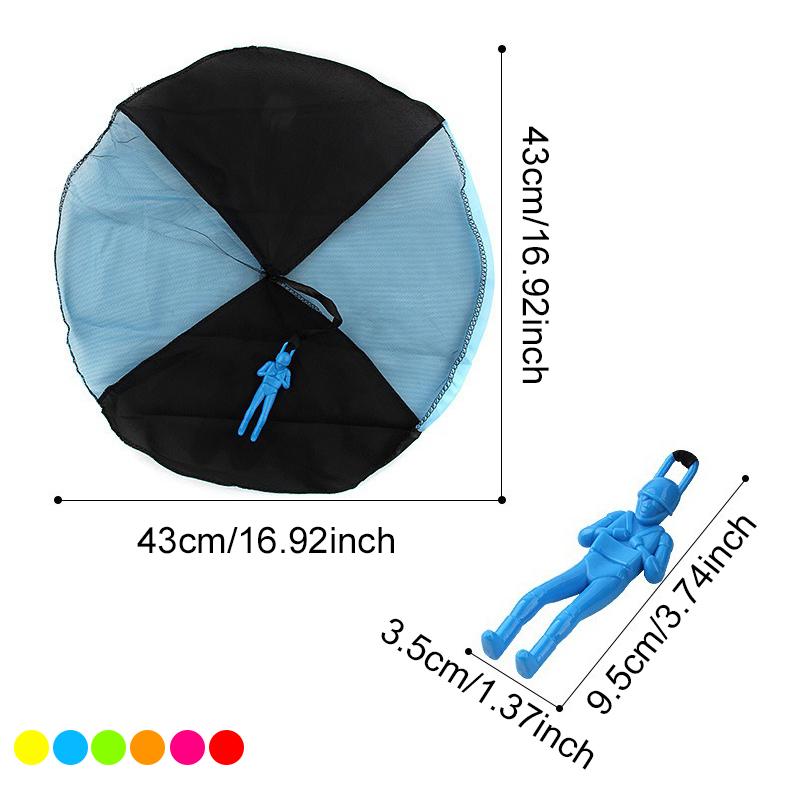 3PCS Hand Throwing Parachute 6 Colors Available Outdoor Interactive Sport Aerial Flying Parachute for Backyard Park Activity ZYF