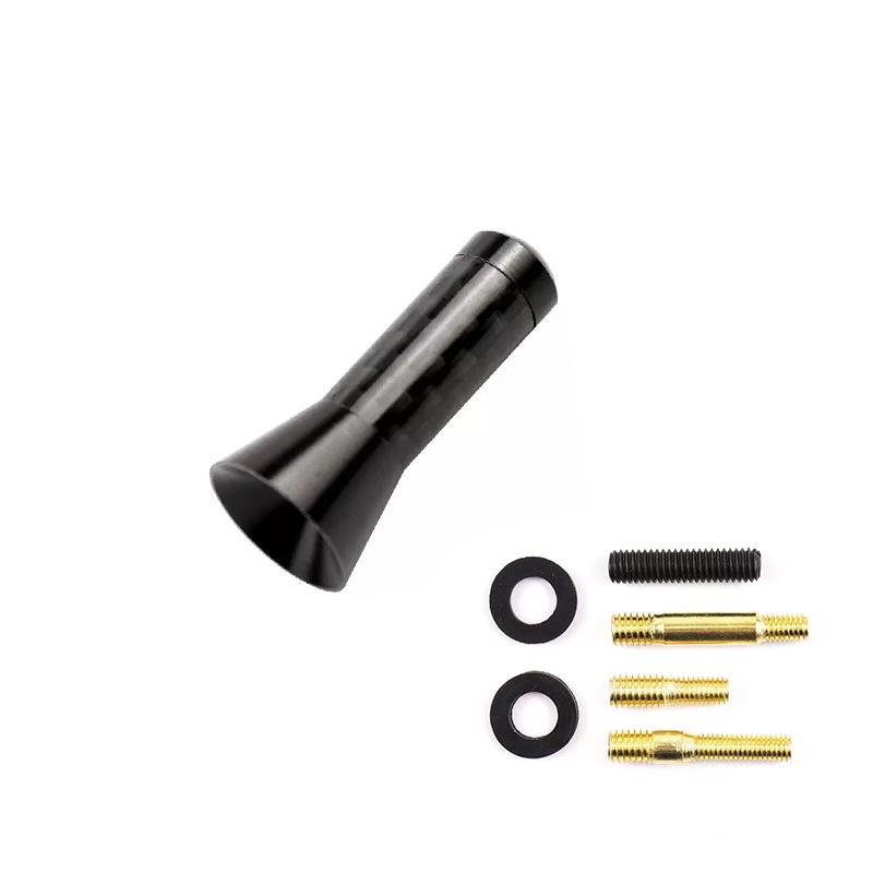 Абсолютно новая антенна из углеродного волокна, металлическая, короткая, с короткой мачтой, для стайлинга автомобилей, антенна на крышу, улучшенный сигнал для автомобильных аксессуаров Benz