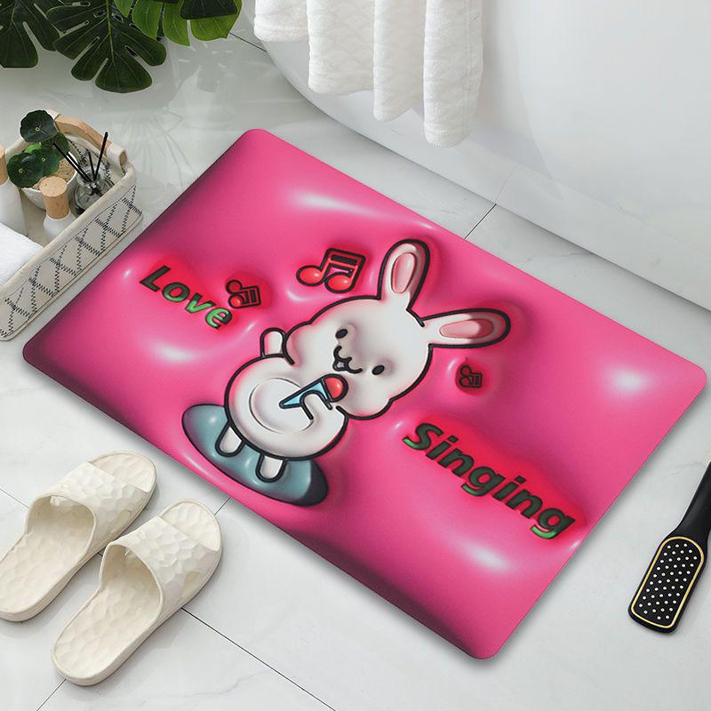 Мультяшный диатомовый ил для ванной комнаты, туалета, подушки, кухонный коврик для ног, мультяшное изображение, впитывающий нескользящий коврик для двери