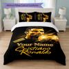 Cristiano Ronaldo Custom Name Text Bedding Set 1 Duvet Cover+2 Pillowcases Soccer Logo Personalized Gift For Special Occasion Bedroom Decor