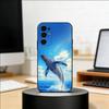 Чехол для телефона 'Синий кит в океане' для Samsung S25, S24, S21, S22, S23, S30, Ultra, S20, Plus, Fe, Lite, Note, 10, Черный чехол