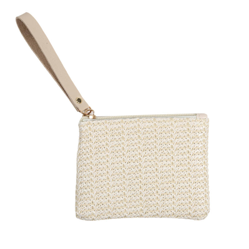 Женская летняя соломенная сумка с вертикальной полоской, новая мини-сумочка, кошелек, сумка для карт, женские клатчи и браслеты