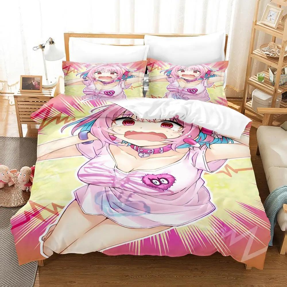 3D Печать Аниме Риаму Юмэми Каваи Девочки Постельный Комплект Мальчики Девочки Полуторный Двуспальный Пододеяльник Наволочка Кровать Дети Взрослые Домашний Текстиль