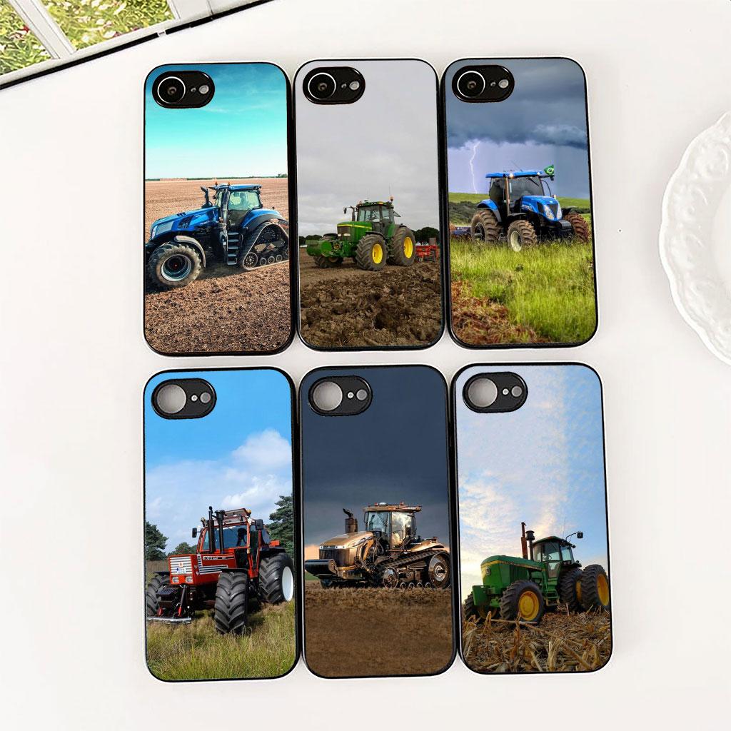 Farms Vehicles Tractors Silicone Phone Cover for Motorola Moto G86 G57 E14 E15 G14 G34 G35 G84 G24 A54 G15 Power E22 Soft Case