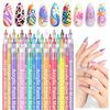 Набор основных ручек для нейл-арта 12 цветов Весна Лето Быстросохнущие ручки для лака для ногтей для дизайна нейл-арта, рисования, инструменты для лайнера