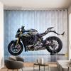 2-панельная крутая штора с принтом мотоцикла для спальни, студии, гостиной, оконная штора для окна от пола до потолка, шторы-кортины