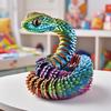 3D Creative Printed Toys Snake Model Sensory Toys Desktop Ornament 3D Printed Snake Desktop Articulated Snake Collectibles
