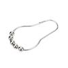 12pcs 304 Stainless Steel Shower Curtain Hooks Five Beads Gourd Sliver Shower Rod Hooks Rust-proof Heavy-Duty Drapery Clips