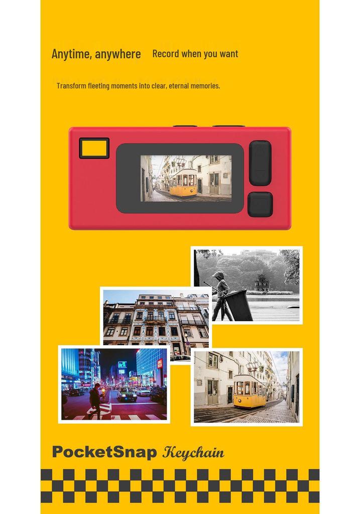 Retro HD Pixel CCD Portable Mirrorless Thumb-Operated Camera for Students and Travel
