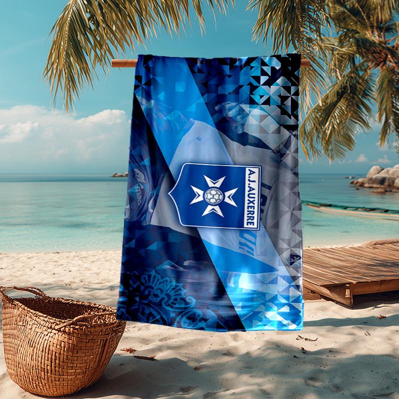 1PC Aj Auxerre Football Club Beach Towel - Soft, Absorbent Microfiber, Lightweight, Ideal for The Beach, Parties, Travel, Camping fan gifts