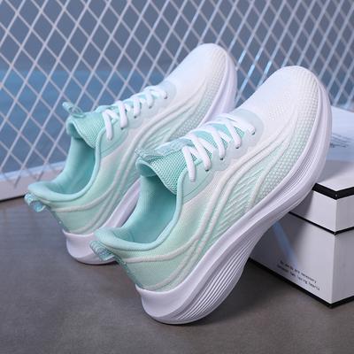 Весенняя новая женская обувь спортивная обувь мягкая подошва легкая нескользящая студенческая обувь для бега сетчатая дышащая дорожная повседневная женская обувь