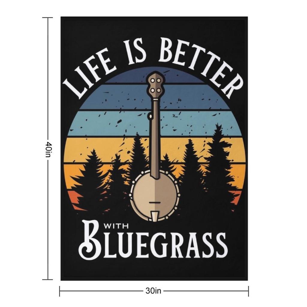 Life is Better with Bluegrass (Banjo) Throw Blanket Large Stuffeds Sofa Quilt Tourist Blankets