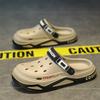 Модные мужские летние туфли Hole Garden Shoes, дышащие уличные сандалии, перфорированная обувь, пляжные сандалии на толстой подошве, обувь для вождения