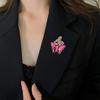 Butterfly Brooch Fashionable Faux Crystal Femininity Cardigan Coat Suit Accessories Anti-slip Collar Pin