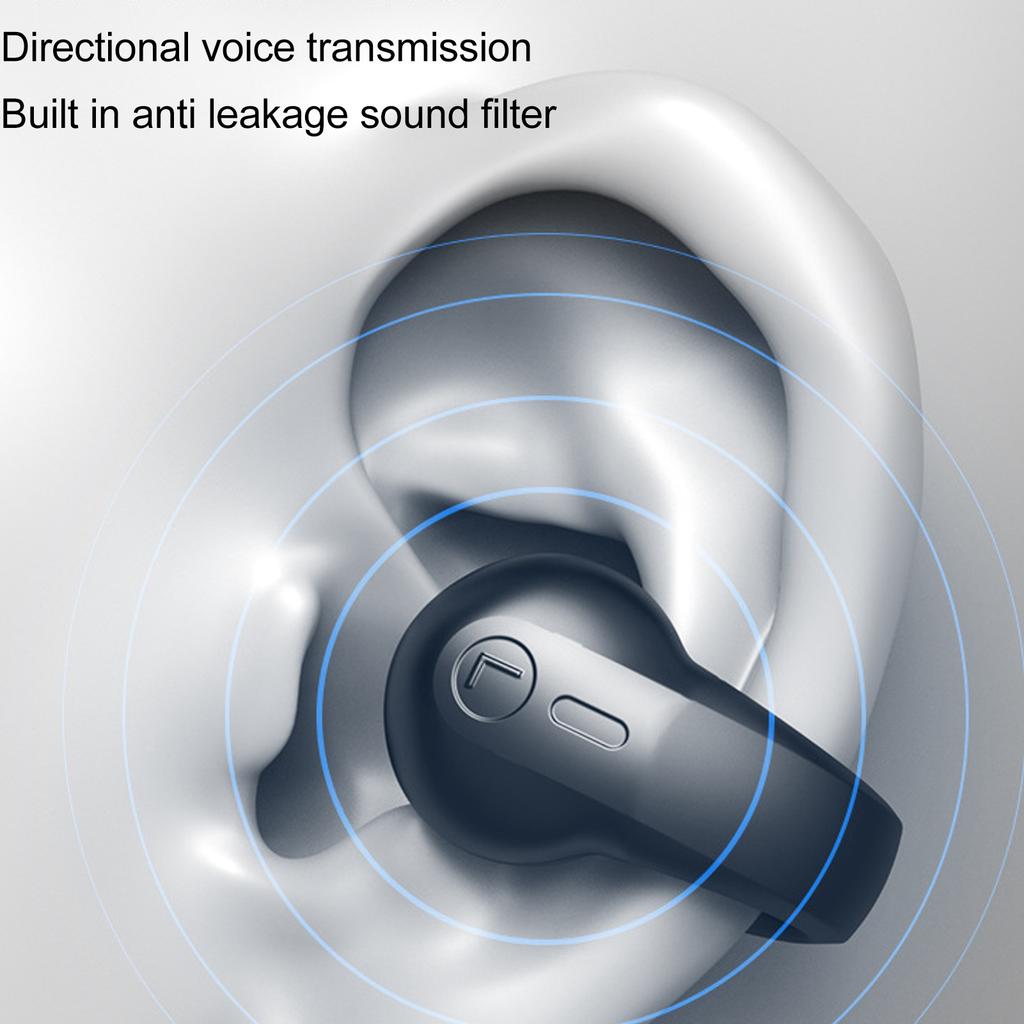 Наушники Bluetooth с клипсой, открытые наушники с низкой задержкой и шумоподавлением, беспроводные наушники с клипсой и светодиодным индикатором питания