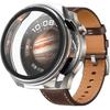2in1 Case + Tempered Glass for Huawei Watch 4 Pro, Transparent, Colorless