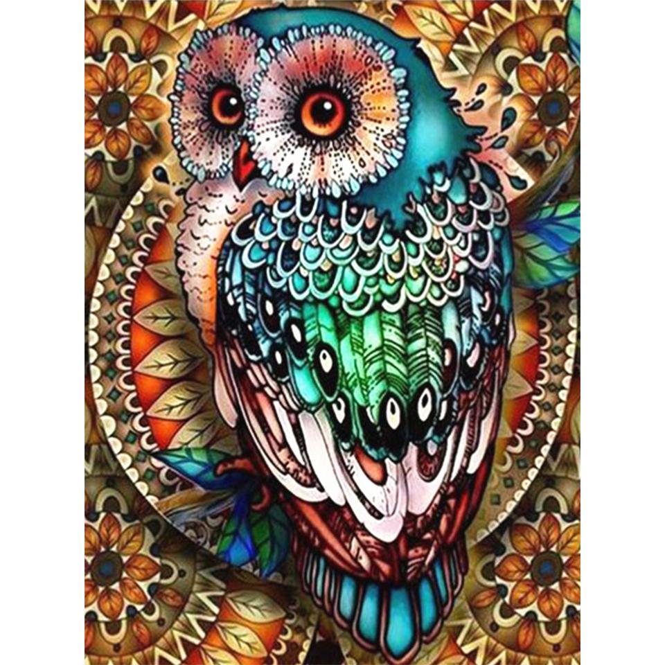 5D DIY алмазная живопись животное Сова горный хрусталь картина полная алмазная вышивка мозаика ремесло вышивка крестиком подарок комплект для украшения дома