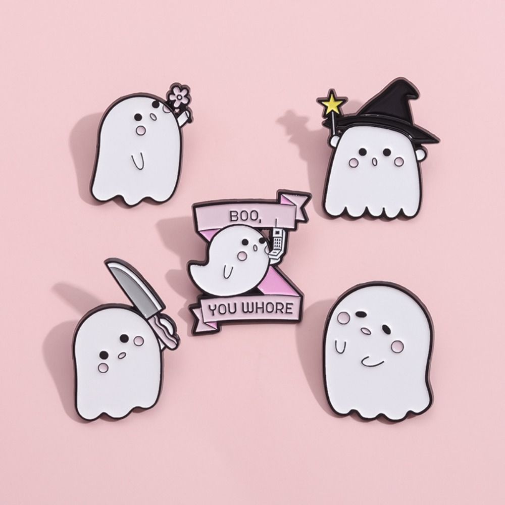Enamel Little Ghost Brooch Zinc Zinc Alloy Clothing Accessories Halloween Decoration