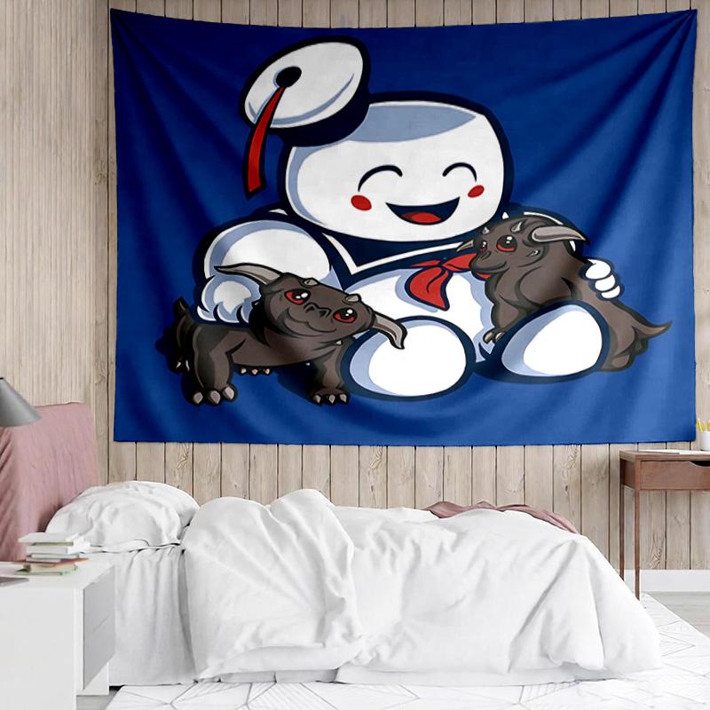 Ghostbusters Tapestry for Bedroom Aesthetic Classroom Tapestries Wall Hanging for Living Room Dorm Office,Ideal Creative Gift