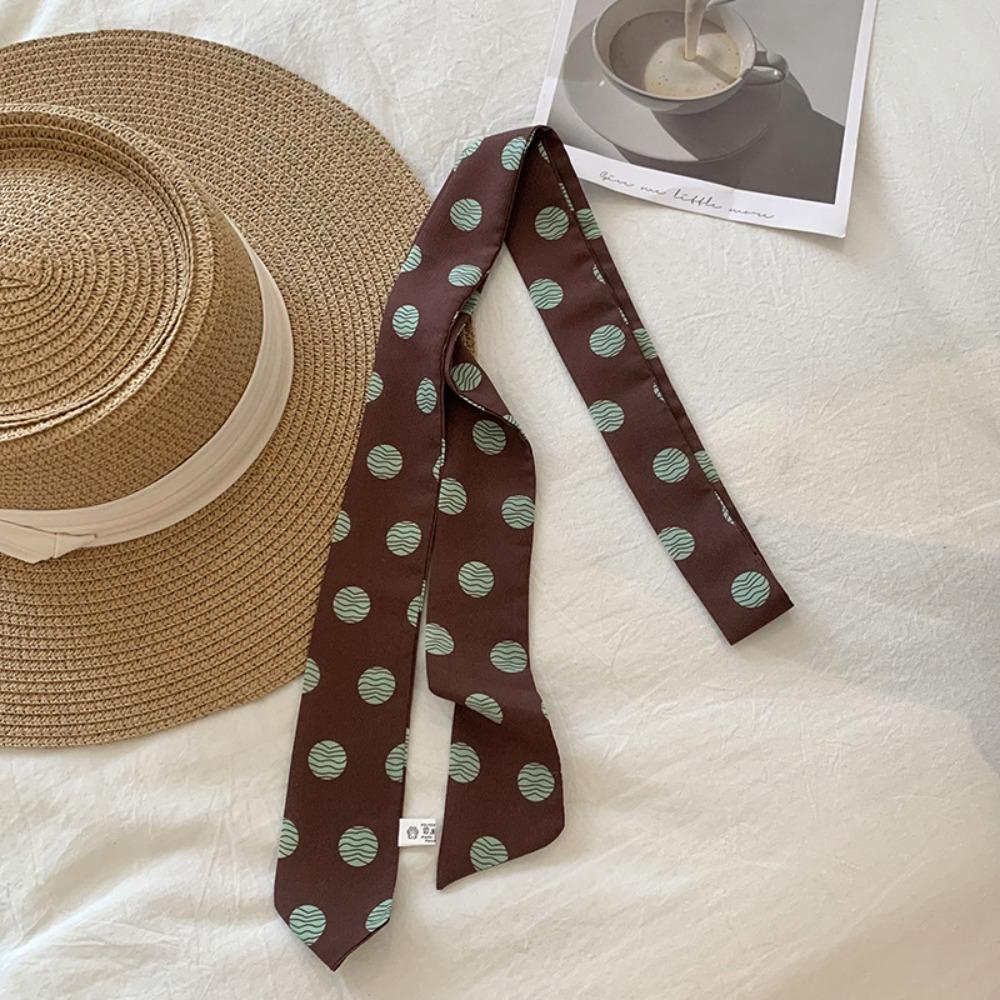 Korean Long Silk Scarf Summer Hair Band Fashion Long Scarfs For Women