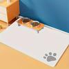 Soft 1pc Non-slip Pet Mat, Super Absorbent Quick Dry Dog Floor Pad, Easy To Clean Dog Sleeping Mat for Food and Water