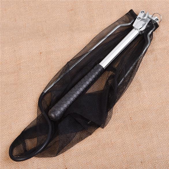 Портативный рыболовный сачок с треугольной ручкой из алюминиевого сплава, прочная нейлоновая сетка, ручные рыболовные снасти, складная мини-рыболовная сачка