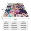 Umamusume Pretty Derby Anime Knitted Blanket  Fuzzy Throw Blankets Airplane Travel Portable Ultra-Soft Warm Bedspread