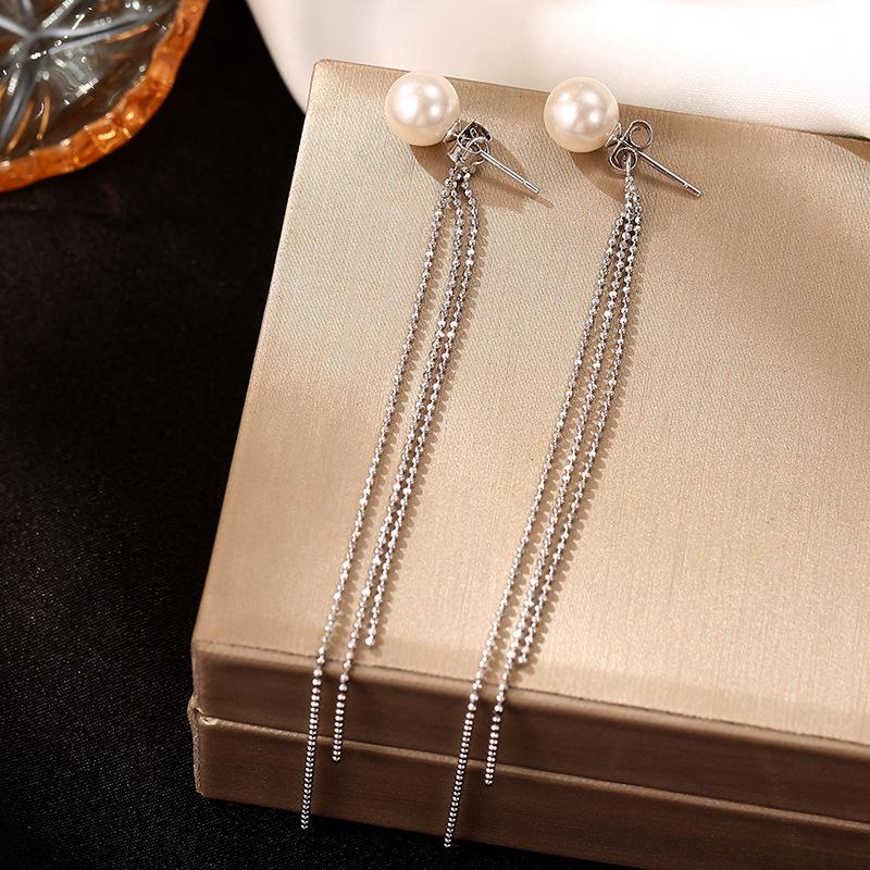 Серьги-кисточки из серебра 925 пробы Banyan Tree с длинным жемчугом для женщин