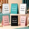 Monthly Planner Mini Desktop Calendar Portable Memo Planner Standing Desk Calendar  Desk Decoration