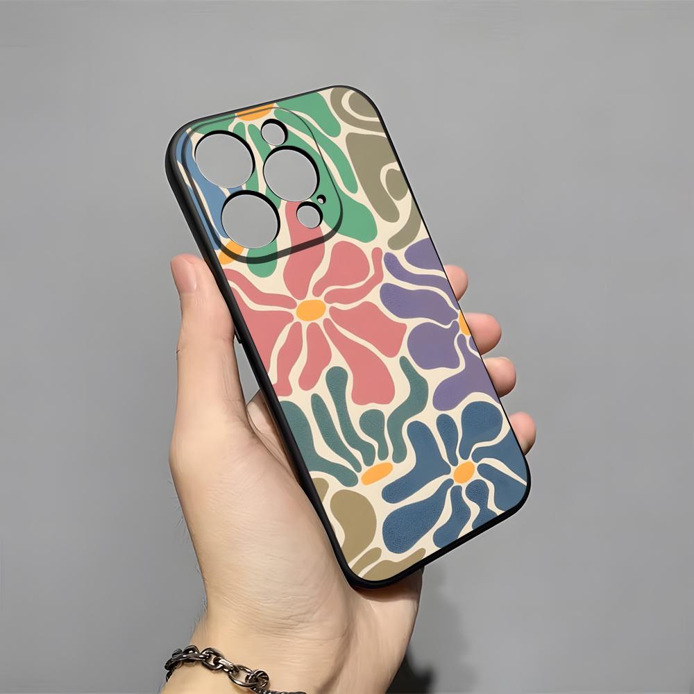 Розовый абстрактный цветок Чехол для телефона Для IPhone 17 Pro Max 16 15 14 Pro Max 13 11 X Xs Xr 8 7Plus Силиконовый чехол