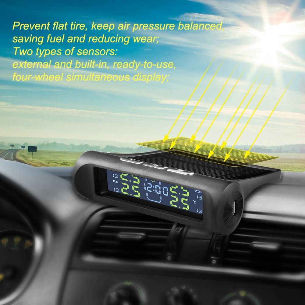 Солнечная энергия, умная автомобильная система TPMS, система контроля давления в шинах, детектор давления в шинах автомобиля, системы охранной сигнализации с ЖК-дисплеем, датчик давления в шинах для
