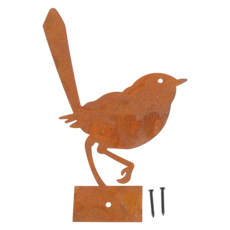 Птица Железное Украшение Уличный Сад Птица Форма Поделки Забор Ретро Садовые Украшения
