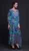Phagun Peacock Bird Long Caftan Maxi Dress Beach Swimwear Cover Up Womens