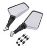 Custom Motorcycle Mirrors and Right with 8mm and 10mm Mounting Screws and Adapters Universal Fit for Super and Other Scooters (Left Set) Included.