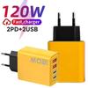 120 Вт 4 порта USB C PD зарядное устройство быстрая зарядка QC3.0 быстрое настенное зарядное устройство адаптер для iPhone Samsung Xiaomi быстрая зарядка штекер