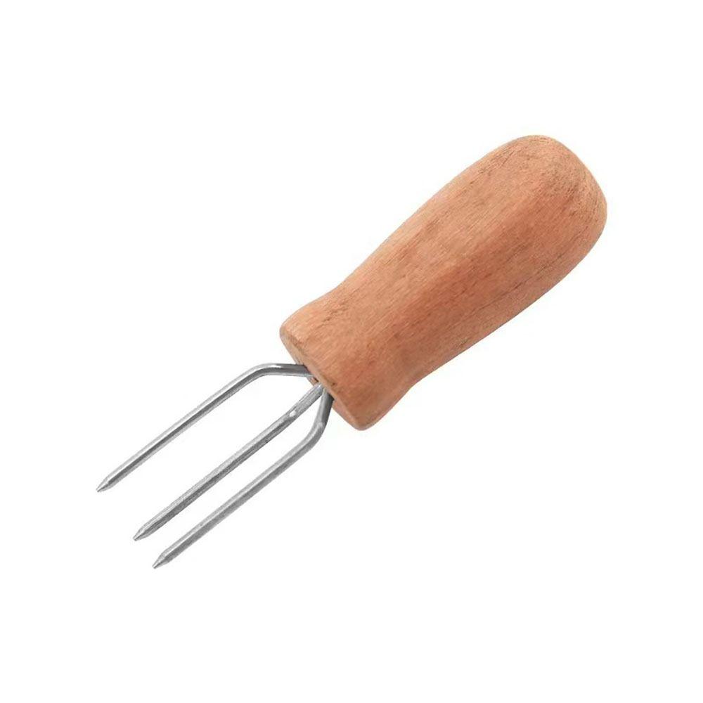 Wood Handle Corn Holders Anti Scalding Barbecue Needle Durable Barbecue Fork
