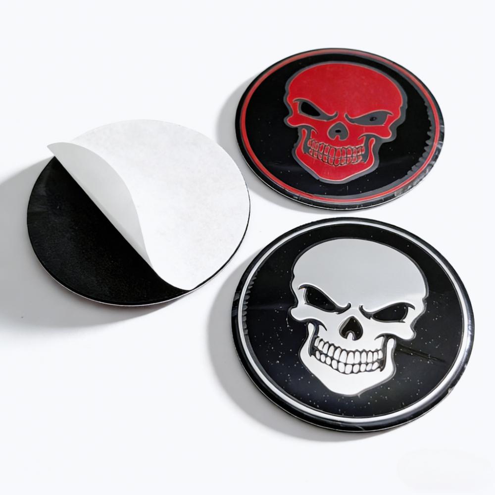 4pcs 45MM 56MM Skull Logo Emblem Car Stickers Auto Accessories for Car Wheel Center Caps Rim Hubcaps Cover Wheels Hub Cap Badge