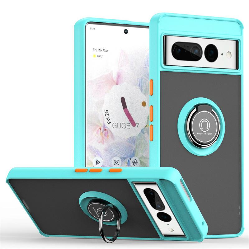 Armor Shockproof Coque For Google Pixel 6 7 8 Pro Magnetic Car Holder Stand Ring Phone Cases For Pixel6 Pixel7 Pixel8 Back Cover