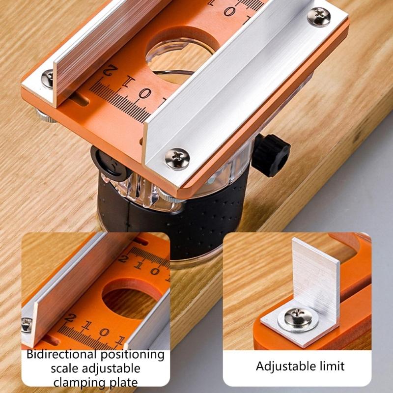 Heavy Duty Router Table Insert Slotting Plate Suitable For Woodworking Benches Precise Aluminum Mounting Bracket Holder